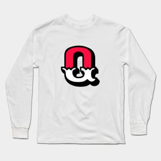 Monogram Q - Alphabet Scrapbooking Red/White Circus Style Long Sleeve T-Shirt